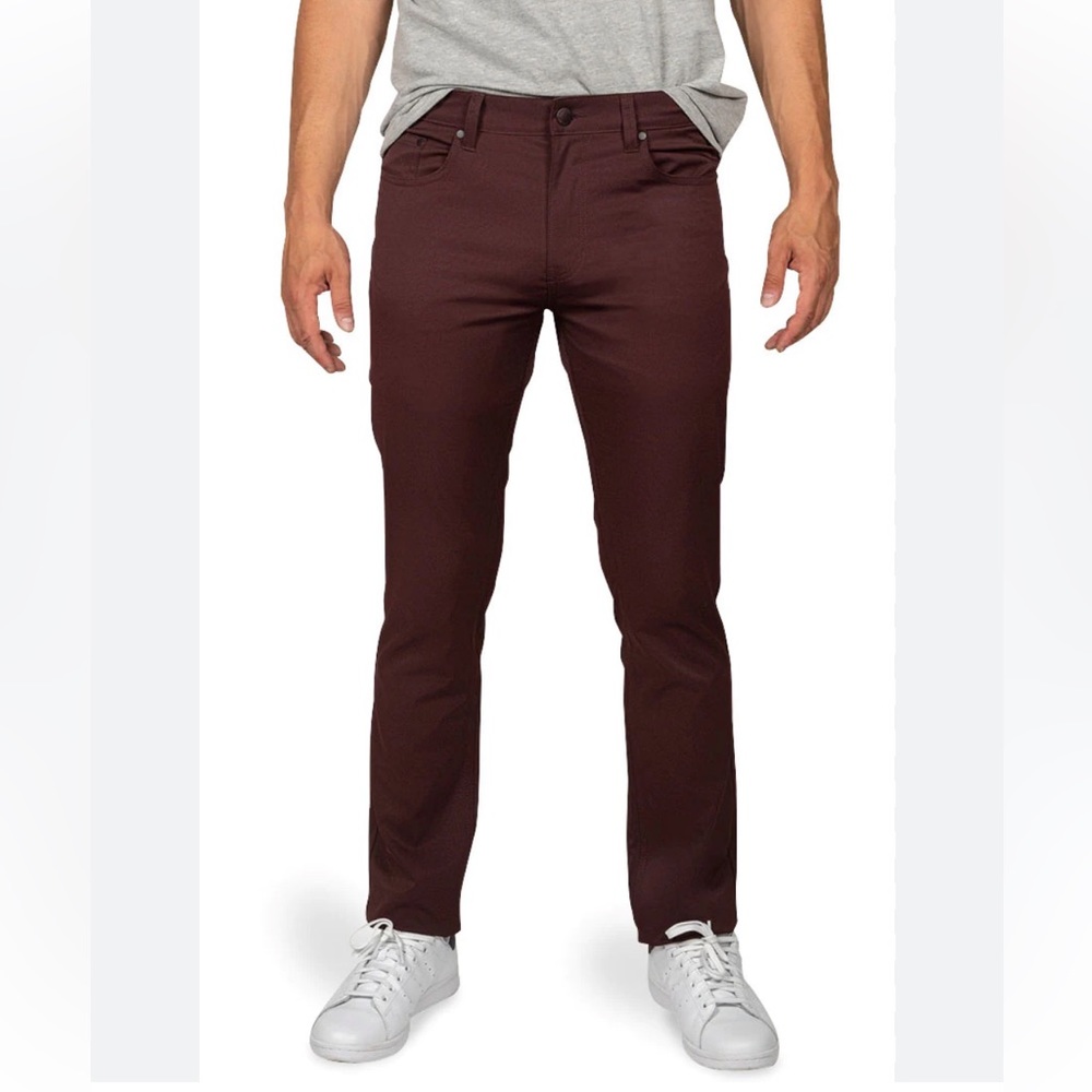 Jachs NY Maroon Slim Fit Stretch Tech Pant 33x32